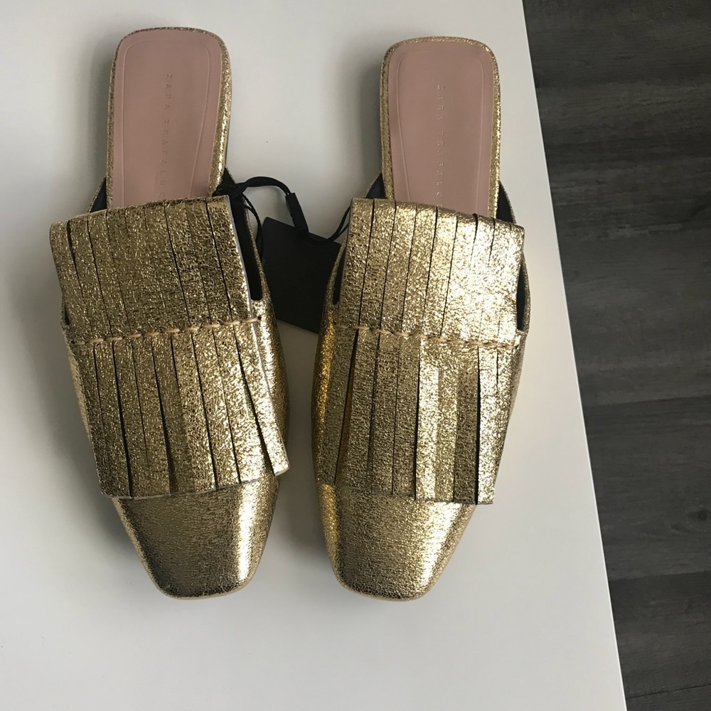 COPY - Zara gold slides
